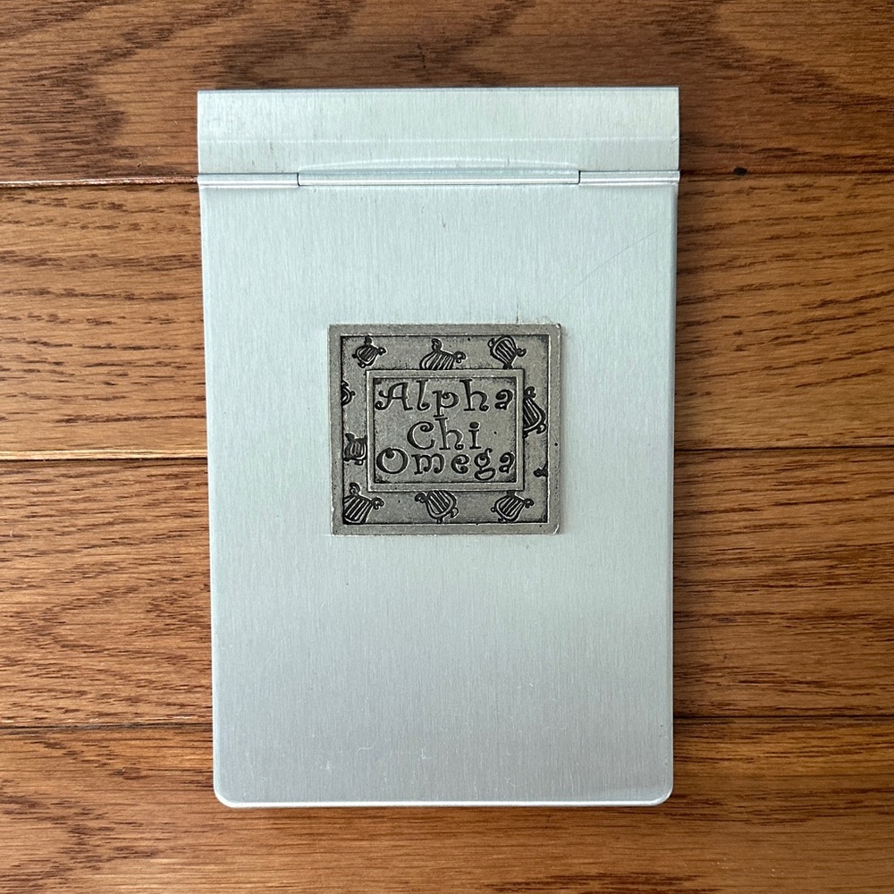 🏛️Silver Notepad with Alpha Chi Omega Design sorority Panhellenic college